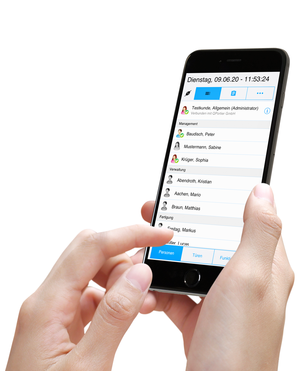 QPortier-Mobile-Bedienung