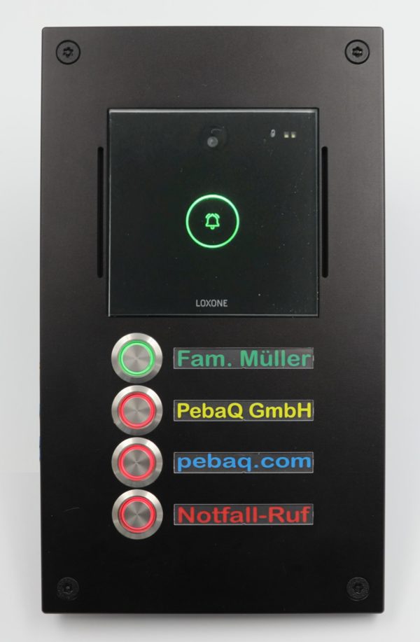 Montagekit Typ 1E-T4 für Loxone Intercom und 4 Tasten – Bild 3